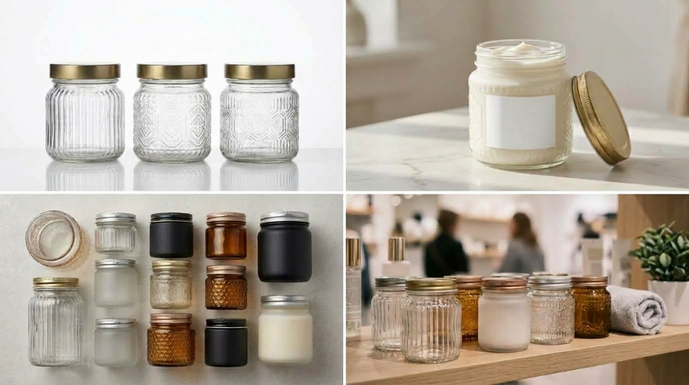Custom Glass Moisturizer Container Jars
