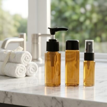 Custom Hair Care Glass Bottle Packaging