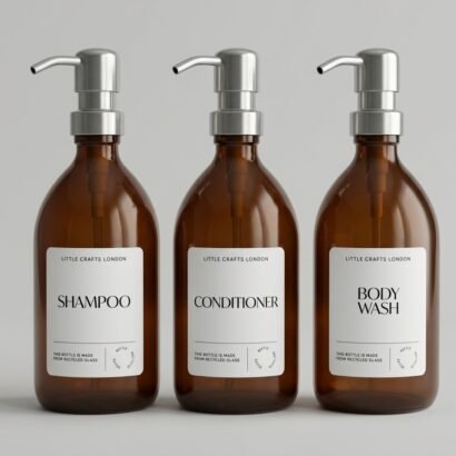 Custom Glass Shampoo Bottles