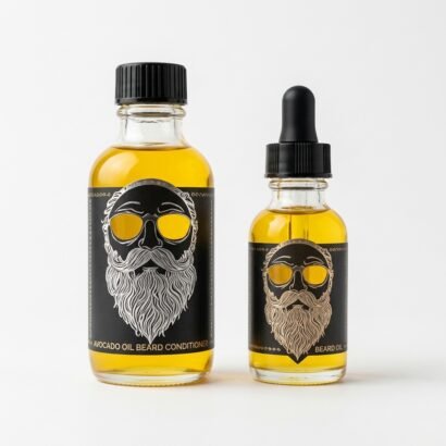 Custom Glass Beard Oil Bottles